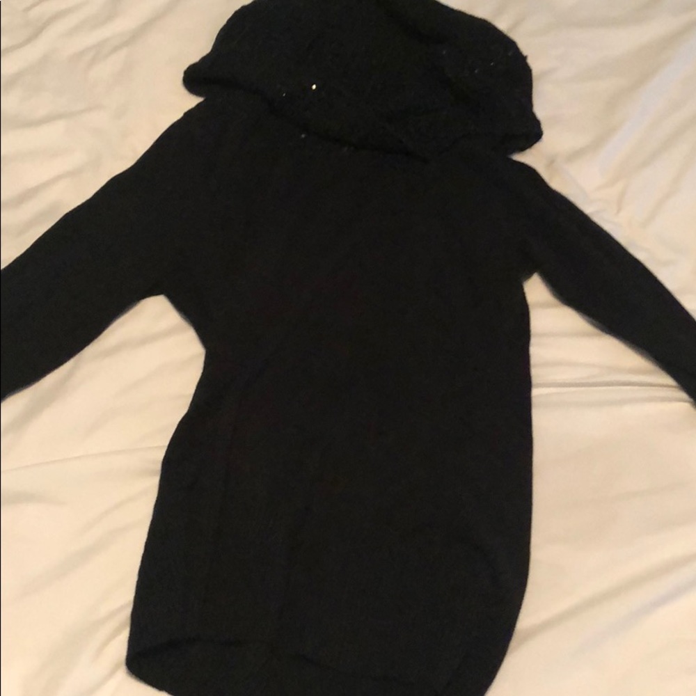 Black turtle neck sweater